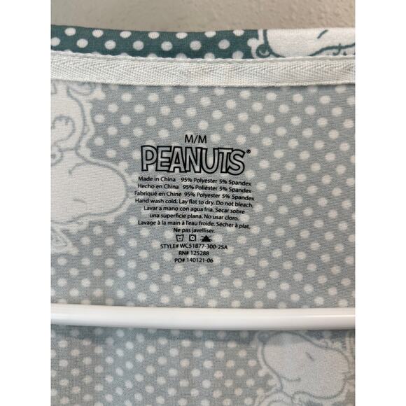 Snoopy Peanuts Charlie Brown Jogger Pant Sleepwear Lounge Set Soft Green Medium - Picture 4 of 11